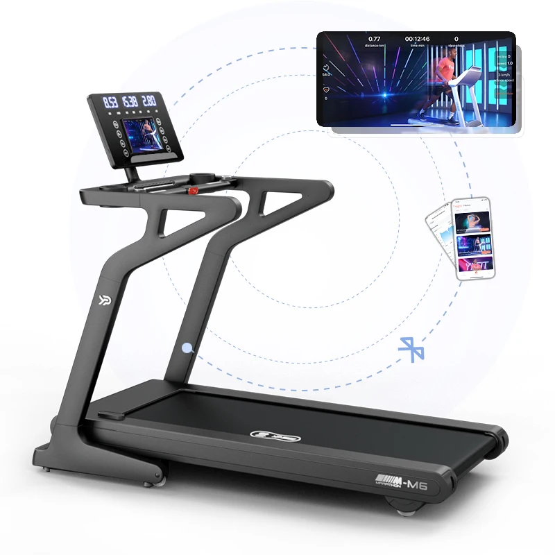 

super quality design electric brushless motor running machine motorized treadmill with Free YIFIT APP