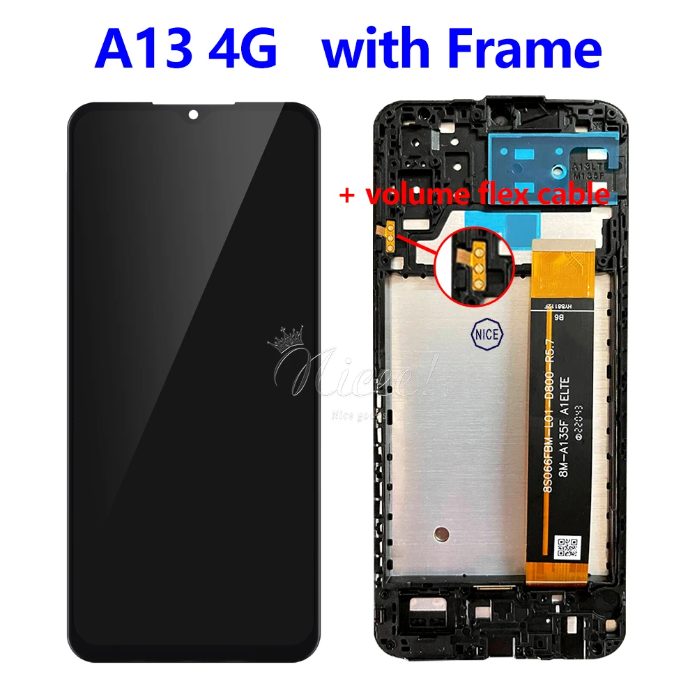 Фото 100% протестированный ЖК-экран для Samsung A13 4G/5G, дисплей с сенсорным дигитайзером для Galaxy SM-A135F A136U A137F, замена сборки №4
