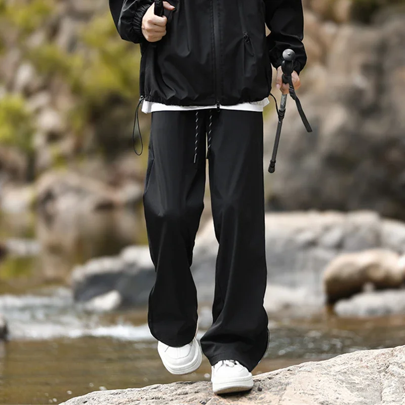 Новые мешковатые спортивные штаны с боковой молнией для мужчин осенние уличные