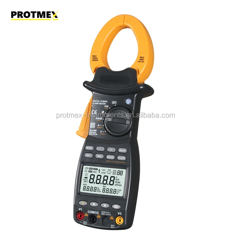 

Digital 3 Phase for Harmonics with RS232 Interface Power Clamp Meter