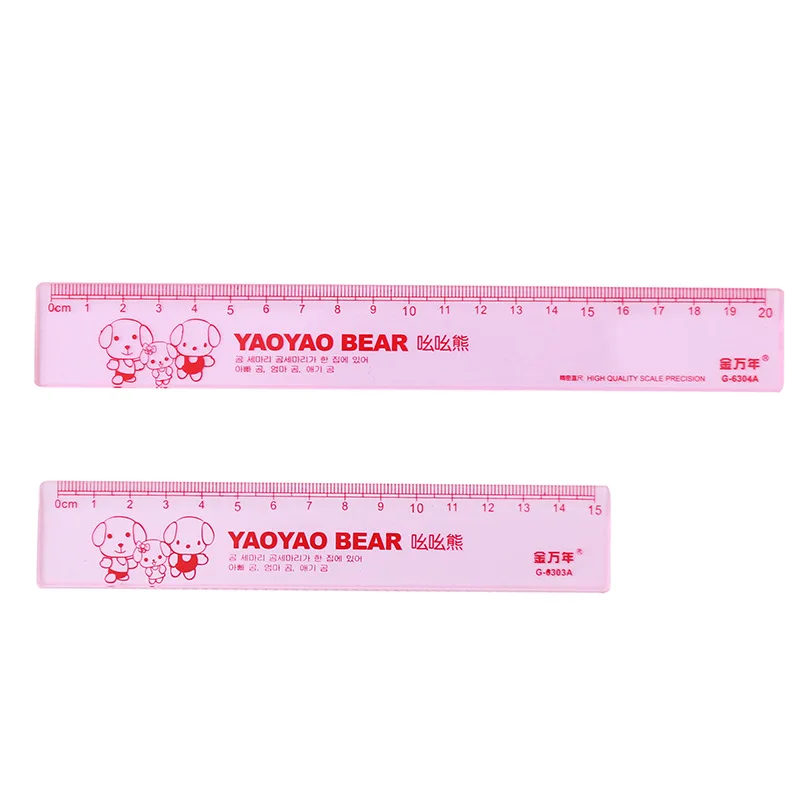 

Cartoon Creative Bear Straight Edge Ruler Pupils' Stationery 20cm Transparent Ruler