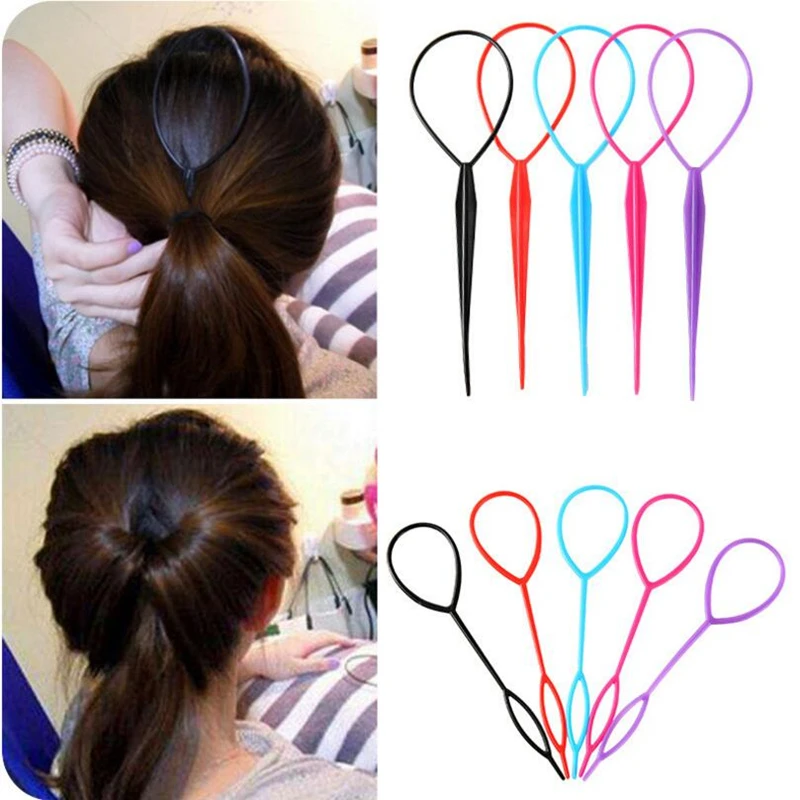 

2pcs Professional Plastic Ponytail Hair Styling Tools Hair Twister Hair Tail Clip Braider Maker Braiding Hair Hair Styling Tools
