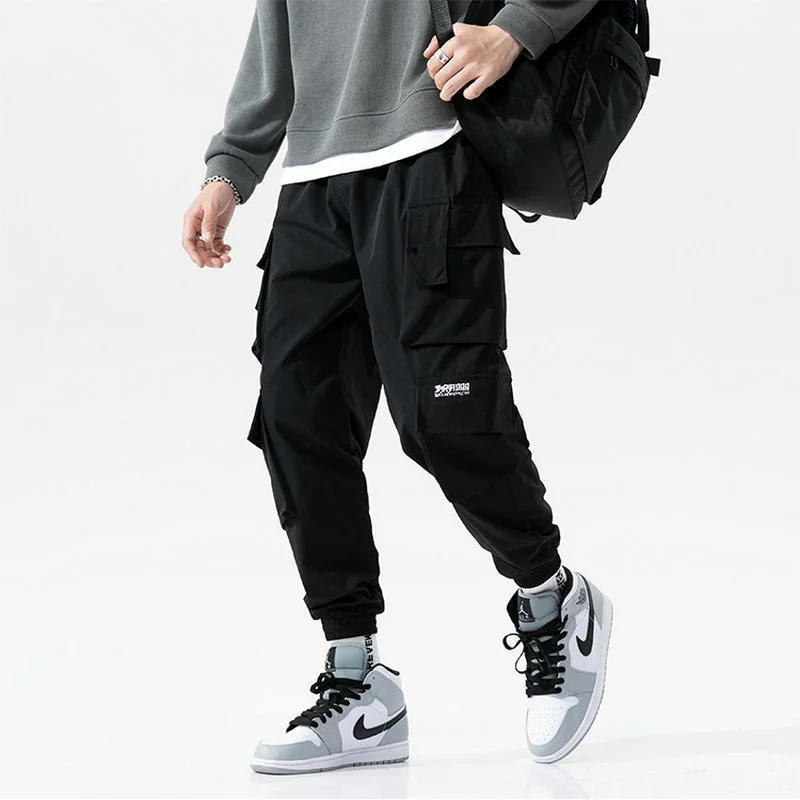 

Streetwear Casual Joggers Men Side-pockets Mens Cargo Pants Fashion Slim Sweatpants Harem Pants Ankle-length Men Trousers