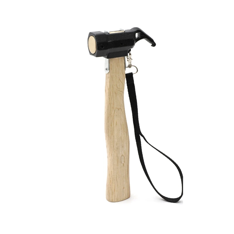 

Outdoor Barracks Wooden Handle Bronze Hammer Pull -Out Hammer Tiger Shark Hammer