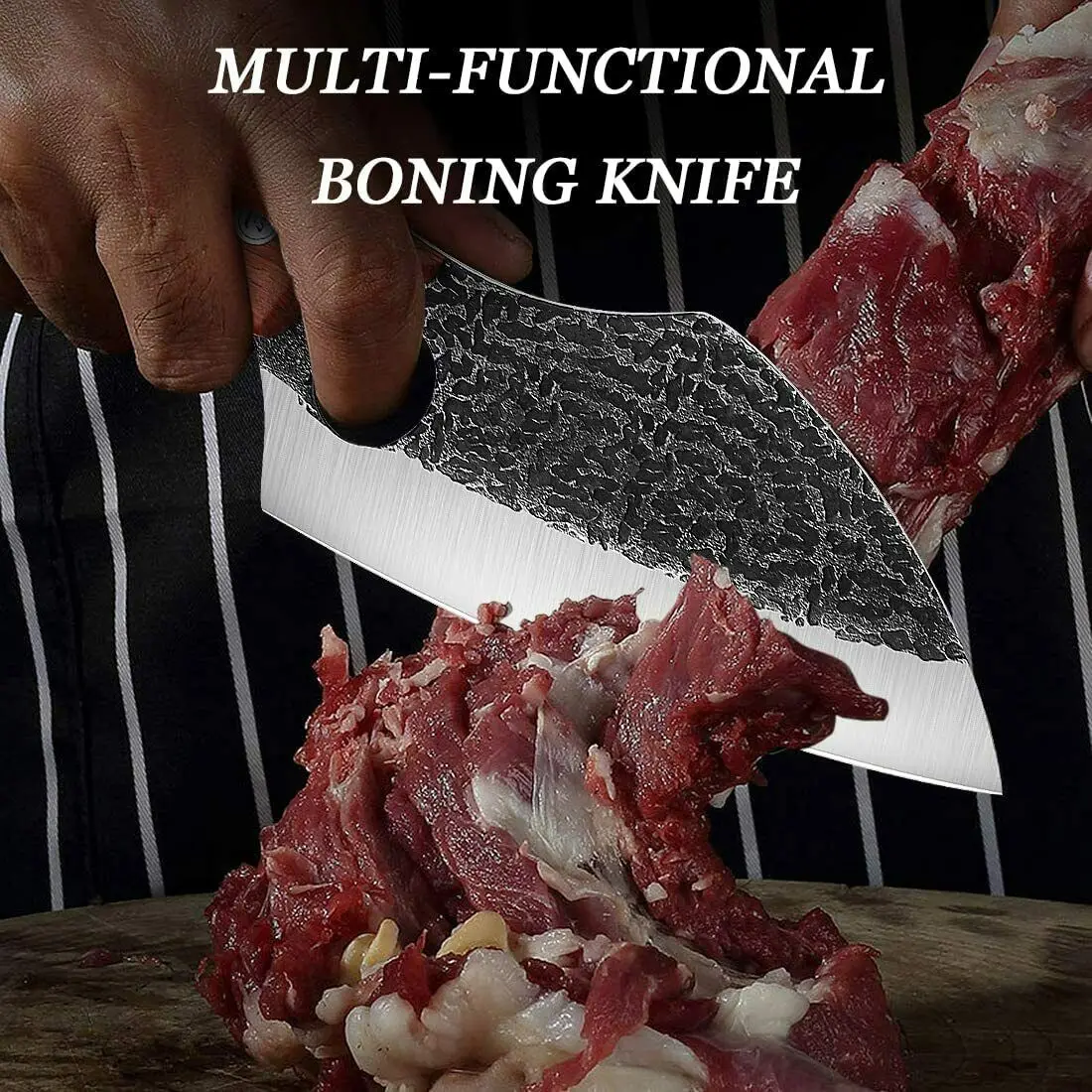 Handmade Forged Butcher Knife Serbian Cleaver Kitchen Set With Leather Sheath Slicing Full Tang Boning Hunting | Дом и сад