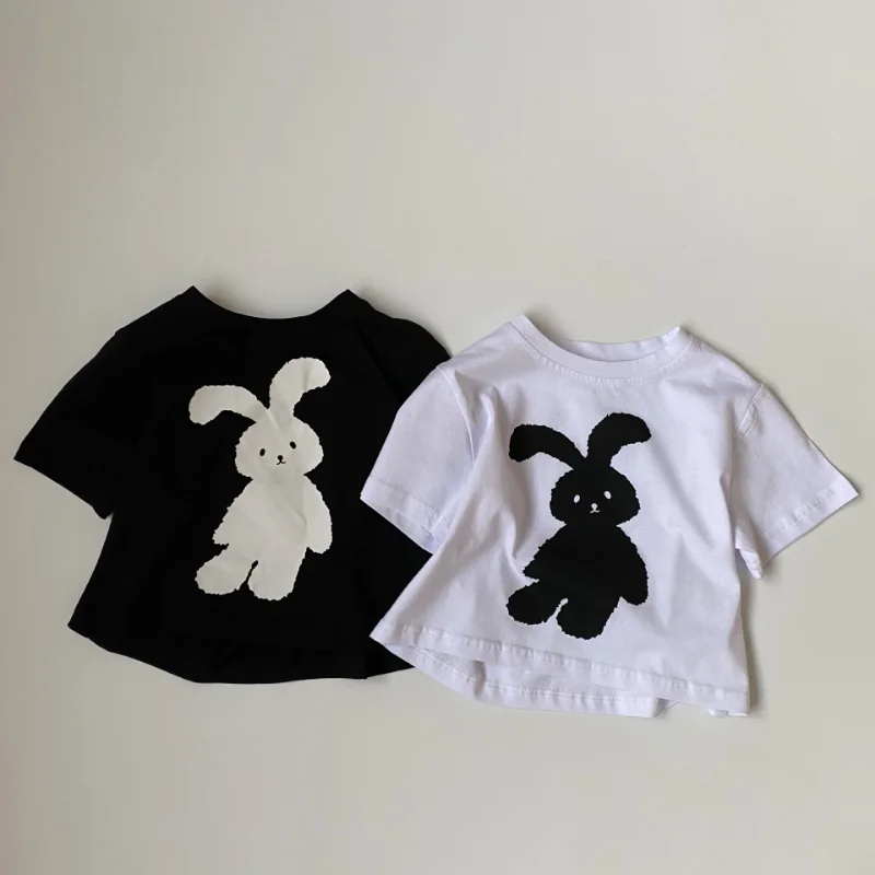 

Summer New Kids Cartoon short sleeve T shirts Boys and girls soft loose Tees Tops