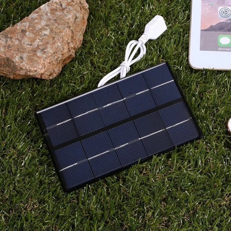 

5W 5V Solar Panel USB Micro Battery Charger Outdoor Portable For Mobile Phone Power Bank Waterproof Polysilicon Solar Charger