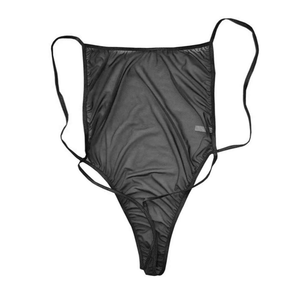 

Men's Sexy Mesh Bodysuit Gay Transparent Underwear Open Back Jumpsuit Male Erotic Lingerie See Through Sleeveless Playsuit