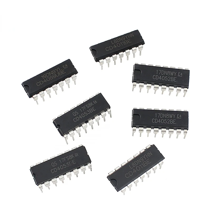 

CD4069 CD4011 CD4052 CD4053 DIP Electronic Component Logic ICs Package Gates and Inverters IC Integrated Circuit