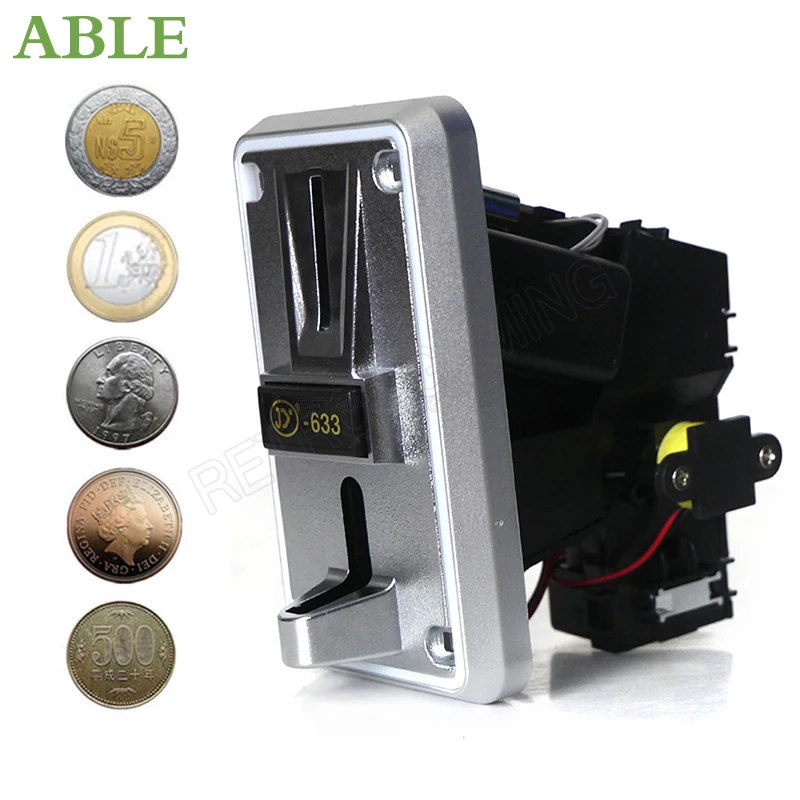 

JY-633 Arcade Muilt Coin LED Coin Acceptor Coin Selector Plastic Electronic for Slot Gambling Vending Crane Machine Accessory