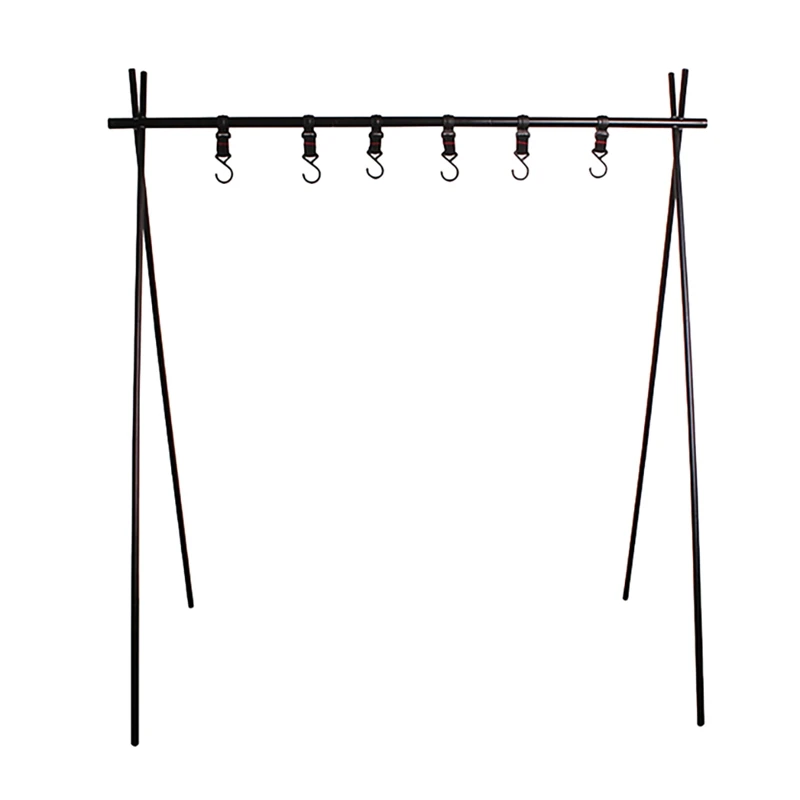 

Camping Hanging Rack Camping Cookware Hanging Rack Fold Multifunction Camping Stand For Camping Cooking Outdoor Picnic