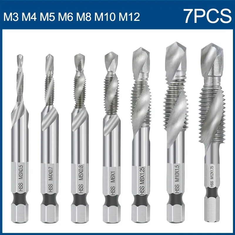 

Набор комбинированных кранов и сверл Хэмптон из быстрорежущей стали с шестигранным хвостовиком, метрический кран, заглушка для станка, кран для резьбы, ручные инструменты м3 М4 М5 М6 М8 10 М12