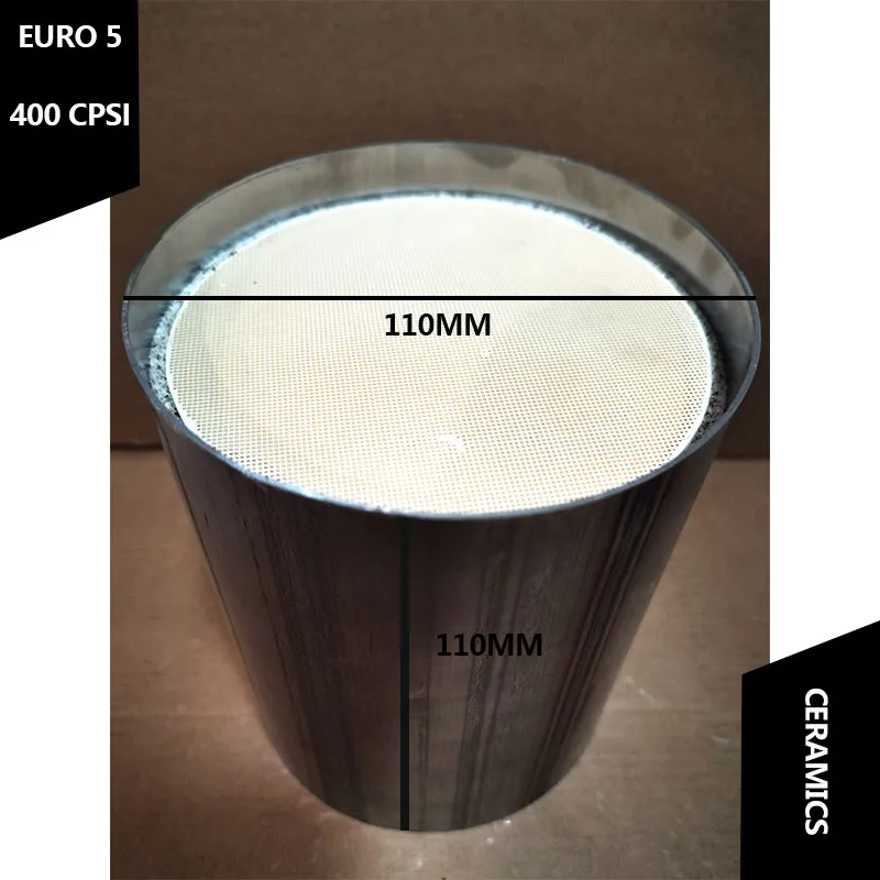 

EURO 5 Catalizador Auto 110*110MM 400CPSI Ceramics Universal Gasoline Diesel Fuel Car Catalyst Exhaust Systems