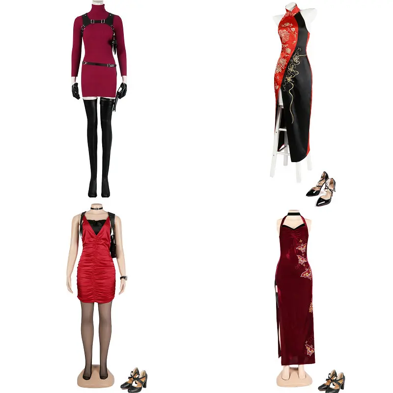 Костюм для косплея Ada Wong красное платье китайское