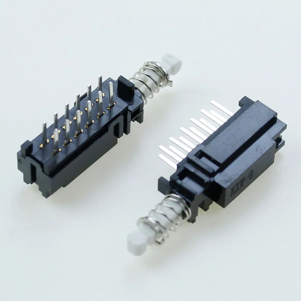 10 шт. 6/12/18-контактный самоблокирующийся двухрядный переключатель питания, черная прямая кнопка PS-909C/22D0, ключи переключателя