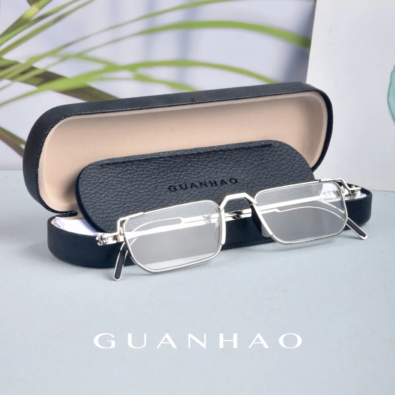 Портативные очки для чтения Guanhao мужские Модные деловые прозрачные оптические