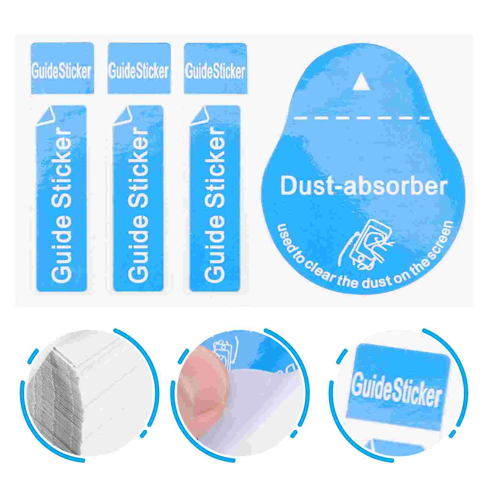 

400Pcs Phone Screen Cleaning Stickers Screen Cleaning Supplies Phone Film Sticking Tool