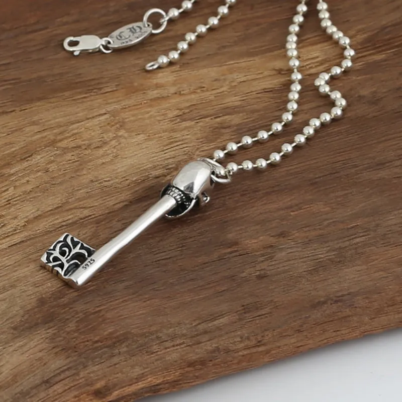 Новый Кулон BOCAI в стиле ретро из стерлингового серебра S925 пробы виде ключа с