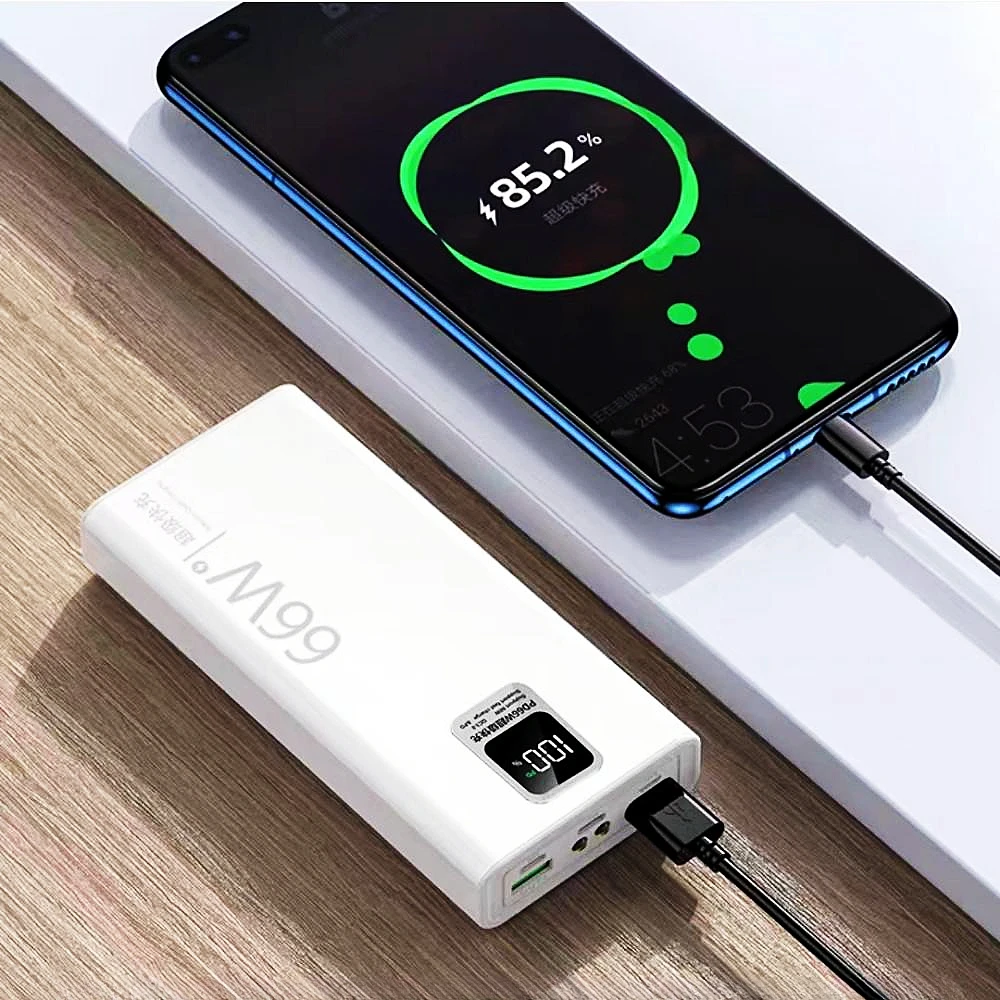 Фото 200000 mAh Power Bank 66 Вт с цифровым дисплеем PowerBank Сверхбыстрая зарядка Портативная внешняя батарея для iPhone Android №4