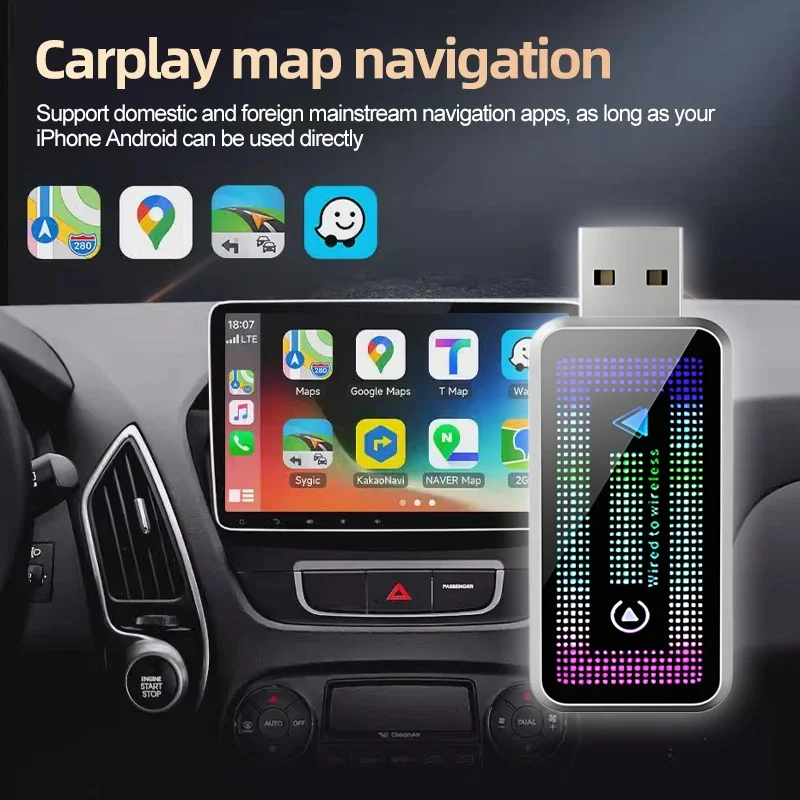 Новинка 2025 года, беспроводной адаптер Carplay Android Auto 2in1, смарт-бокс, WIFI BT, автоматическое подключение для Volkswagen Touareg 7L 7P CR (art.: 3920cd0aa84ef) - 3920cd0aa84ef