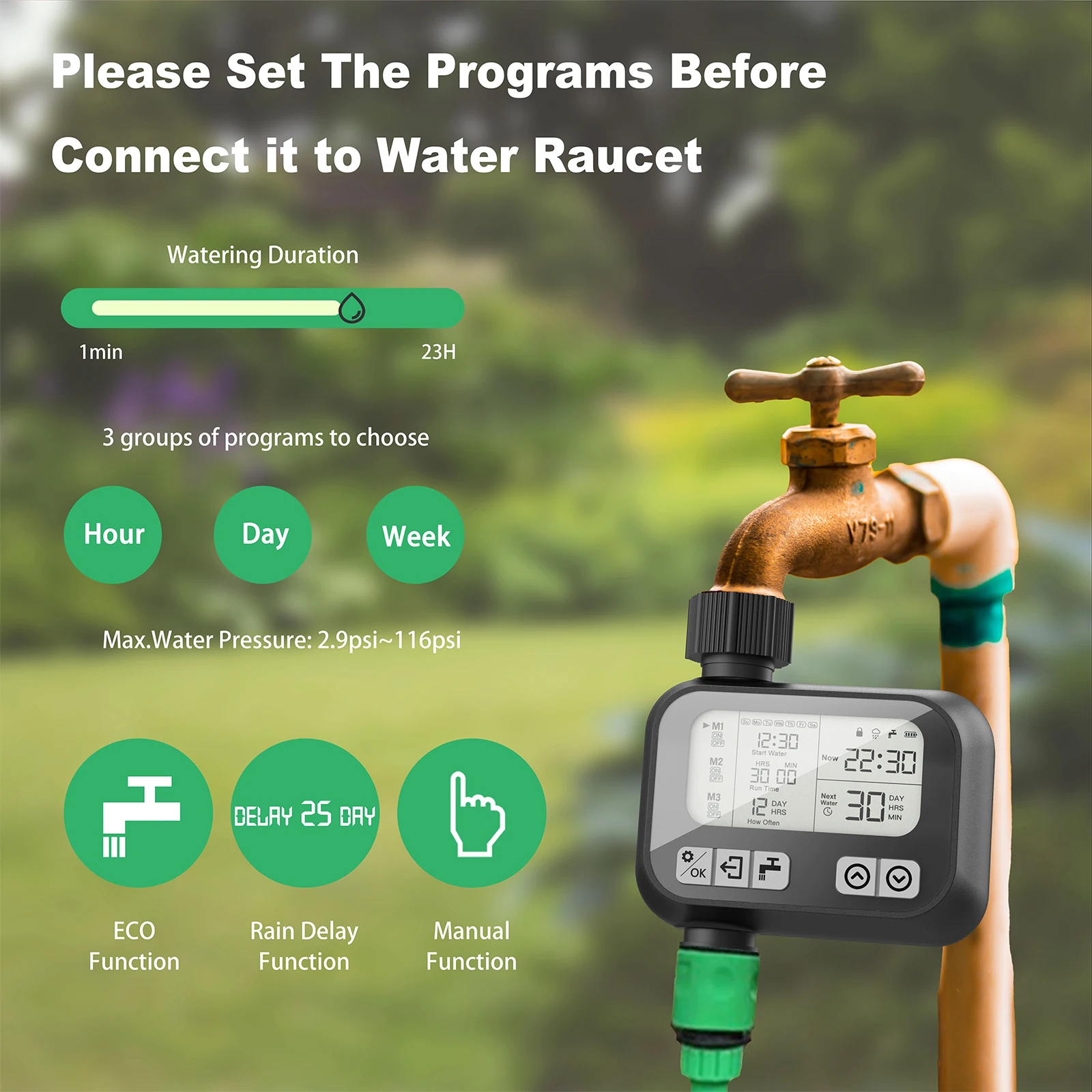 

Irrigation Water Timer Controller Mobile Phone Remote Access Wireless Garden Electronic Programmable Automatic Watering Timer