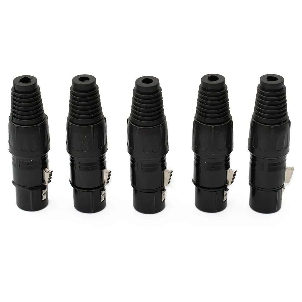 

10pcs XLR DMX 3 Pin Female Connectors Kit MIC Snake Plug Audio Microphone Cable Connector 0.59" X 2.64" Electrical Equipment