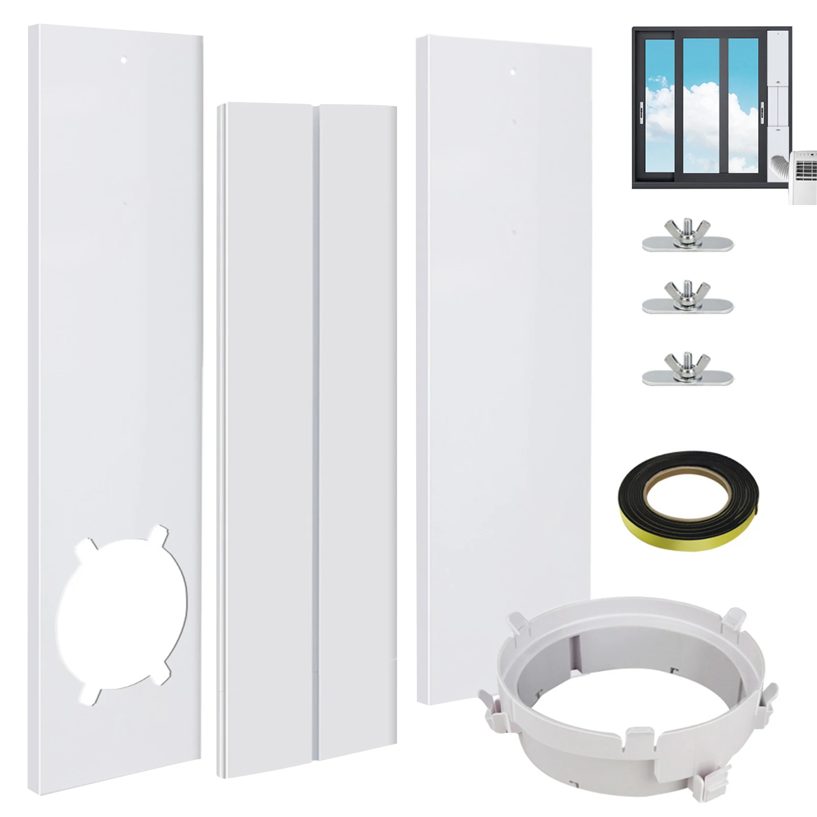 

Window Seal For Air Conditioner Portable AC Window Seal Parts With Slide Rail Interlock Design Air Conditioner Window Panel