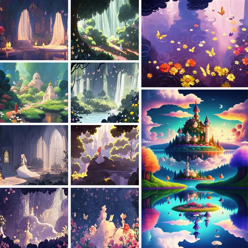 

Landscape Cartoon Wonderland Paint Number Paintings Oil Paint Crafts Supplies For Adults Wall Decor Personalized Gift Ideas 2023