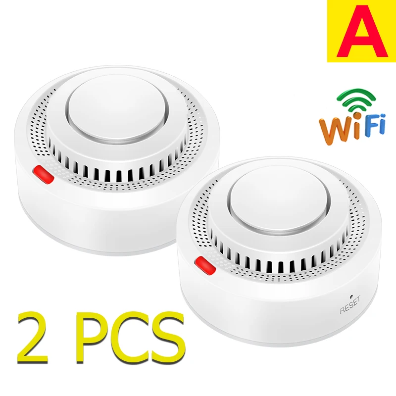 

Беспроводной Wi-Fi Датчик Дыма Tuya С Фотоэлектрическим Сенсором Для Дома И Кухни