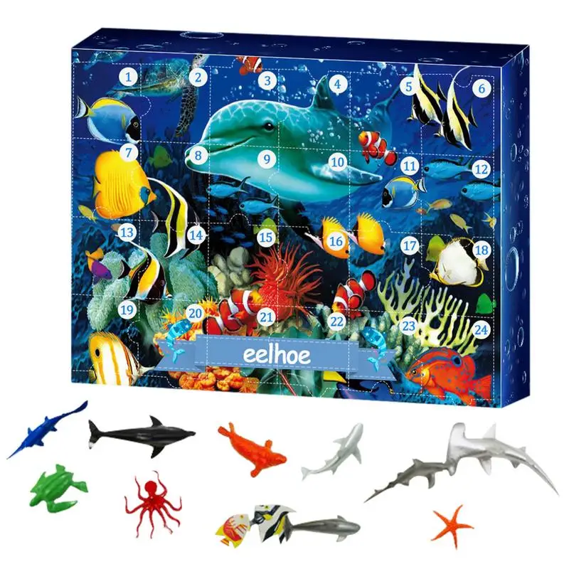 

Christmas Advent Calendar Toy Set 24 Days Countdown Animal Dinosaur Toys Creative Calendar Kids Birthday Holiday Gift