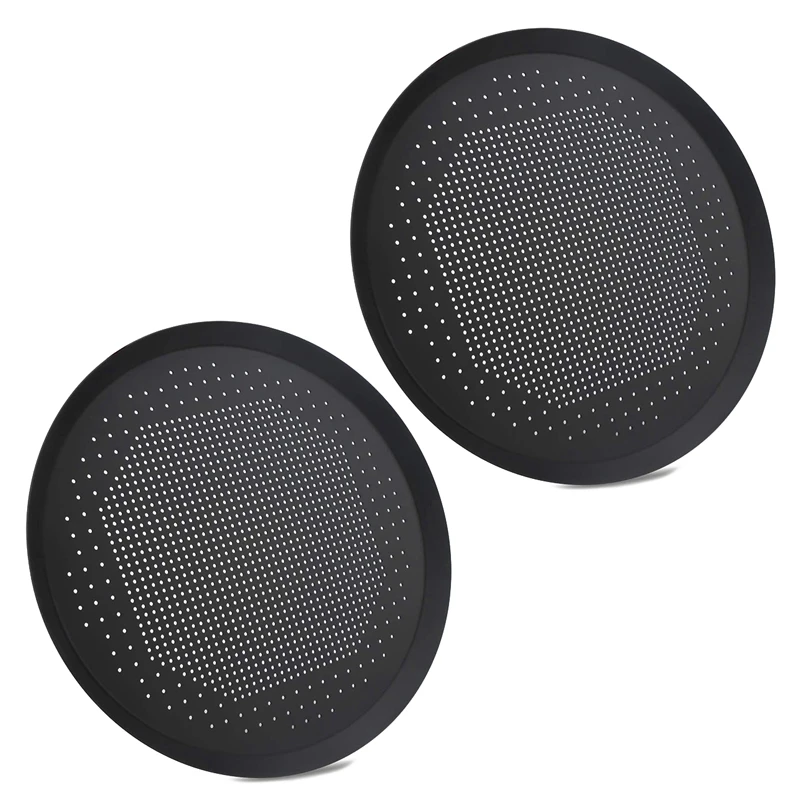 

2 шт., круглая сковорода для пиццы, 14 дюймов, с отверстиями