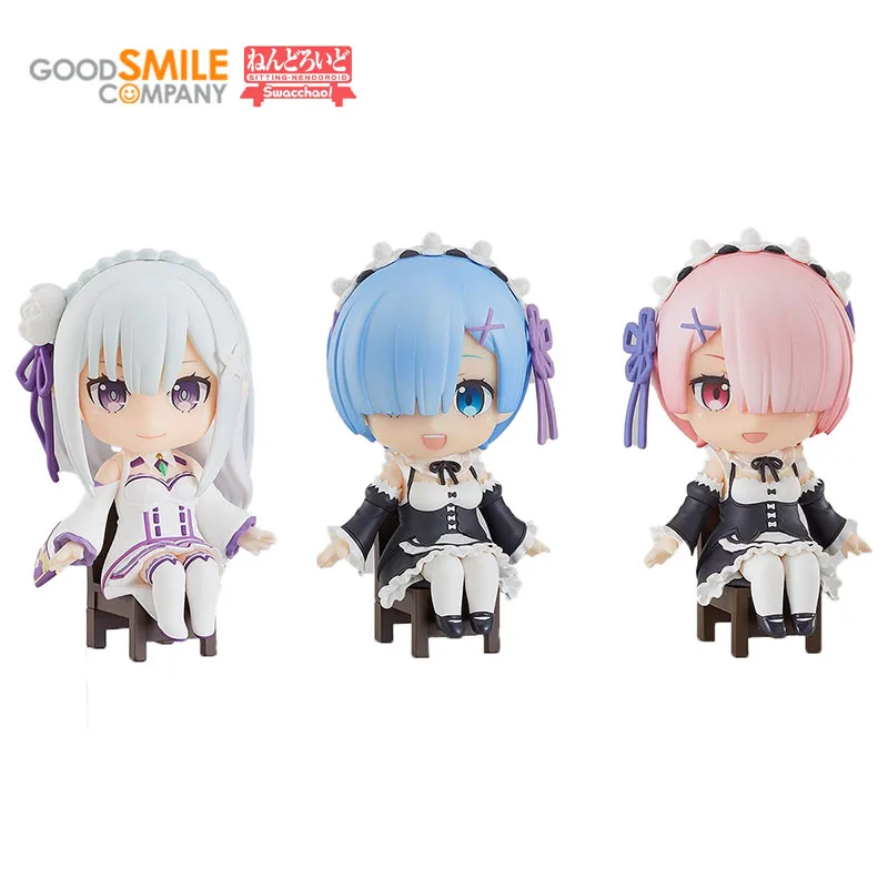 

GSC Good Smile NENDOROID Swacchao Re:Life a Different World from Zero RAM Emilia REM Kawaii Anime Figure Model Action Figure Toy