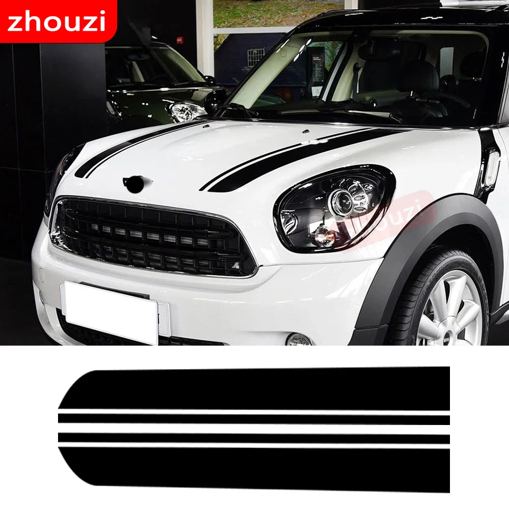 

Hood Decal Bonnet Racing Stripes Engine Cover Vinyl Decal Stickers For BMW Mini Cooper Countryman R60 Clubman R55 2010-2016