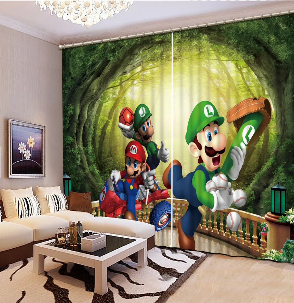 

Children's Room Cortinas Printing Stereoscopic Creative 3D Curtain For Bathroom Living Room Lounge Home Decoration