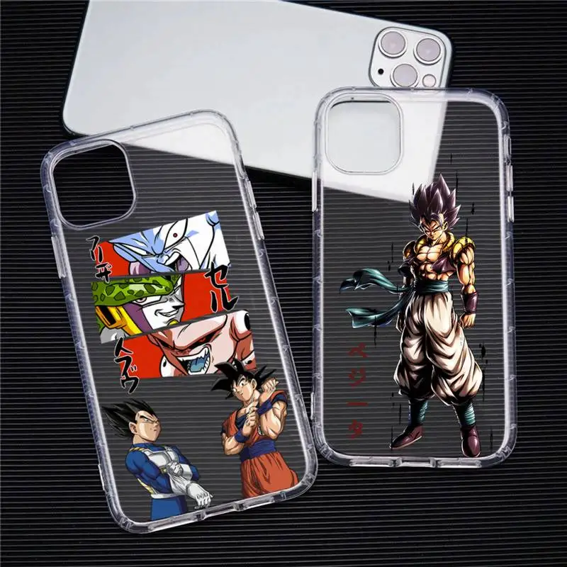 

Son Goku Dragon Ball Anime Vegeta Phone Case Transparent For iphone 13 12 11 Pro Max Mini XS Max 8 7 Plus X SE 2020 XR cover