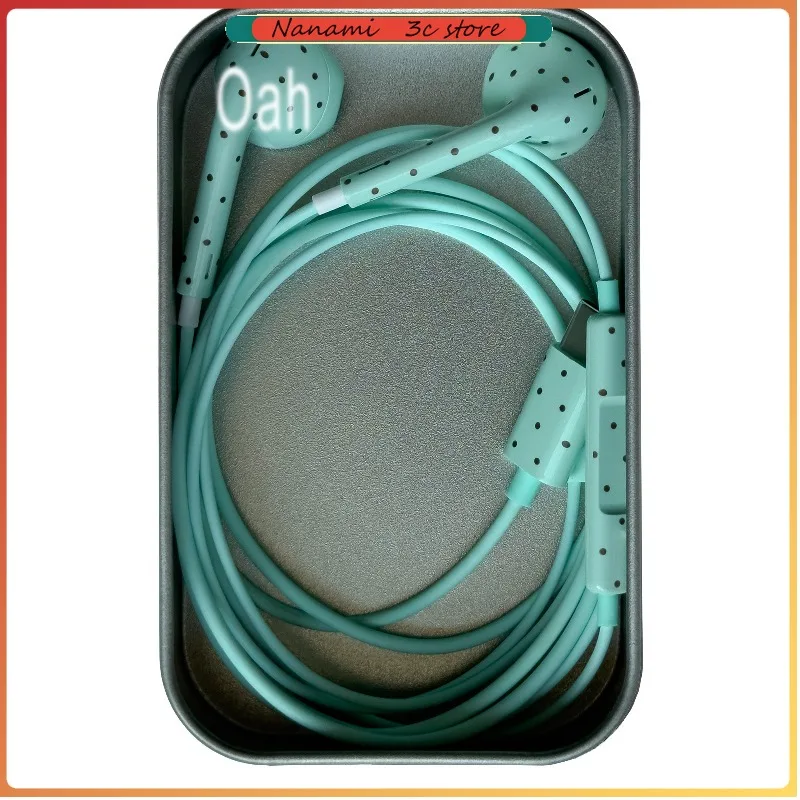 Фото Проводные наушники Oah Polka Dot из ABS-пластика с разъемами Type-C/Lightning, динамические Hi-Fi наушники, цифровые аудио-наушники, подарки №1