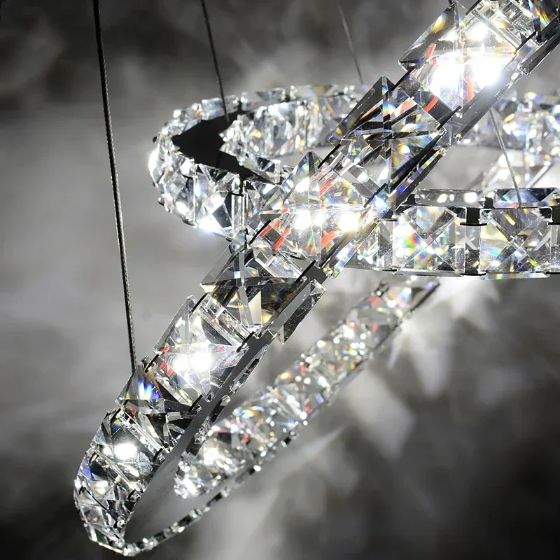 Современные светодиодные хрустальные люстры лампы avize для гостиной столовой