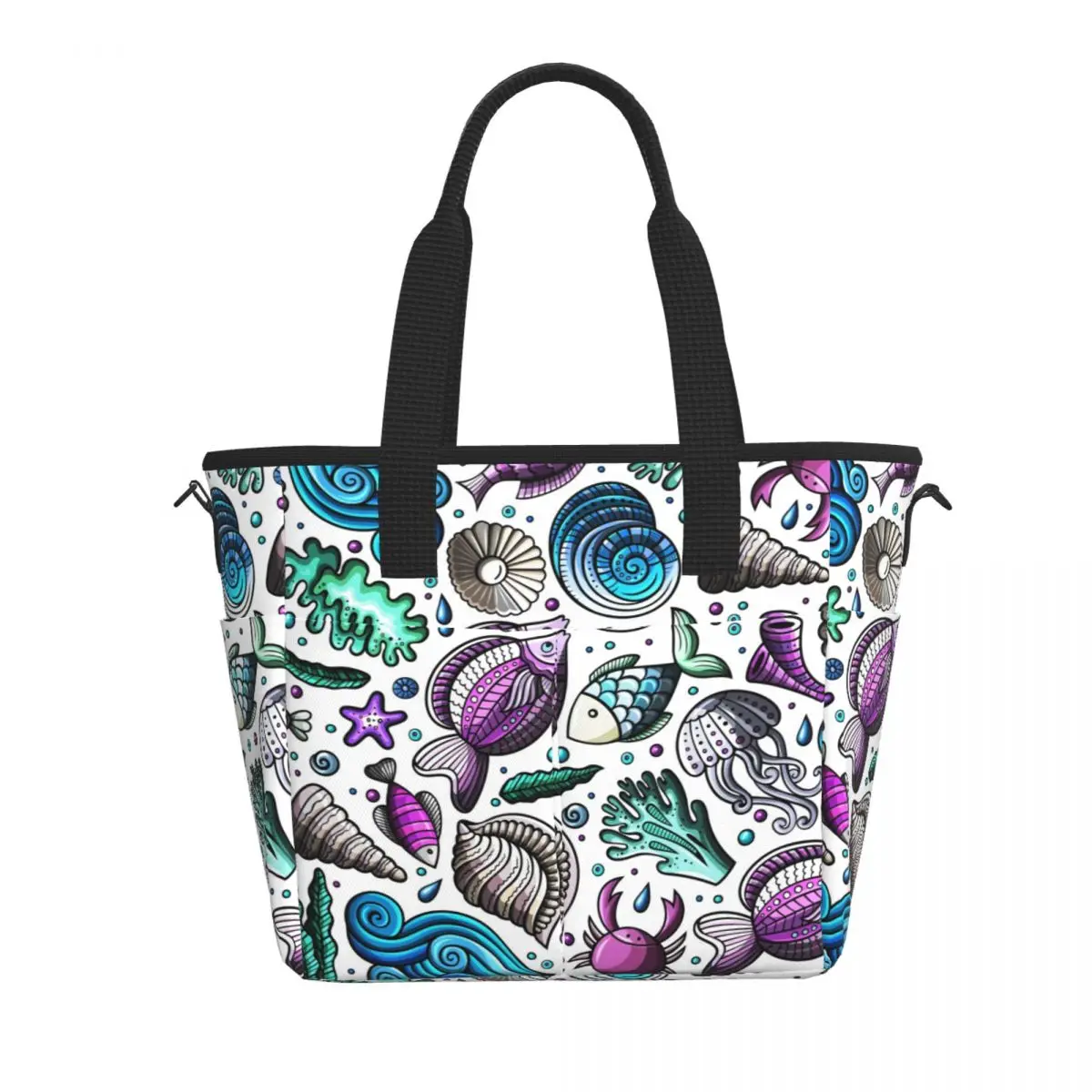 

Food Fresh Bags Cartoon Sea Life Pattern New Picnic Travel Storage Fashion Lunch Bags