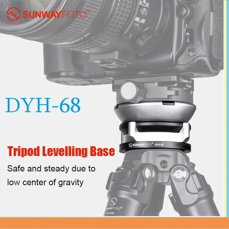 

SUNWAYFOTO DYH-68 Level Tripod for DSLR Camera Tripode Ballhead Leveling Base Tripod leveling base Panoramic LevelTripod Camera