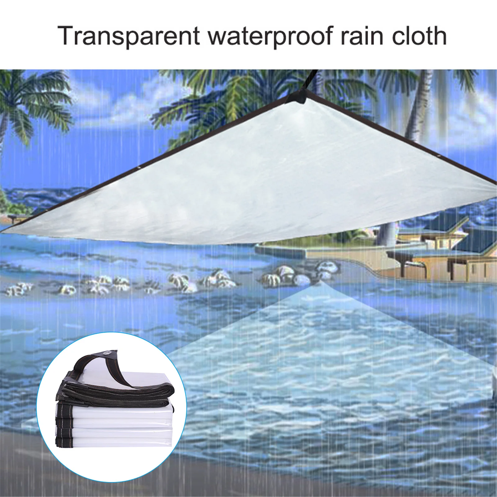 

Прозрачный садовый брезент, непромокаемый мембранный брезент белого цвета, товары для всей семьи