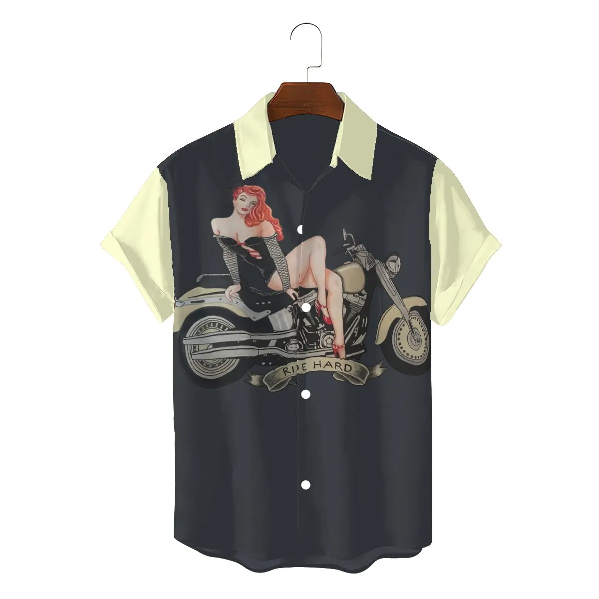 

Motorcycle Pinup Special 3D Shirt Pin Up Girl Model Pop Art Leisure Hawaii Shirts Hot Sale shirt For Adult