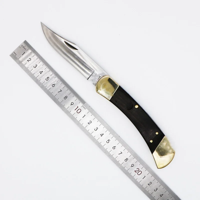 Классическая версия 110 карманный складной нож одно действие латунная деревянная