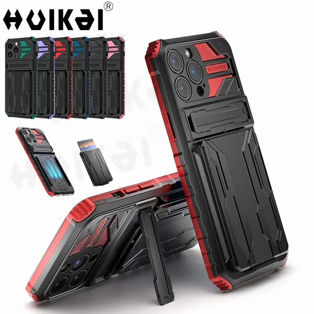 Чехол для iPhone 15 Pro Max 14 13 12 XS 7 8 Plus ударопрочный съемный чехол удостоверения