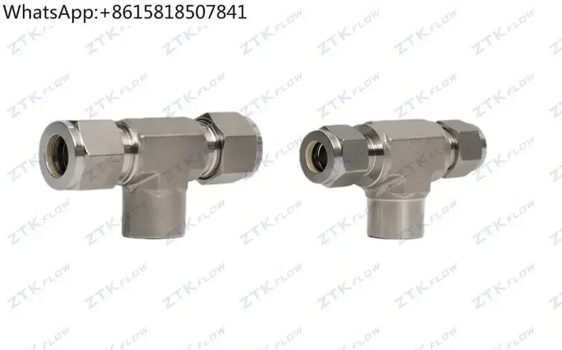 Тройник с внутренним обжимным кольцом + наконечник из нержавеющей стали