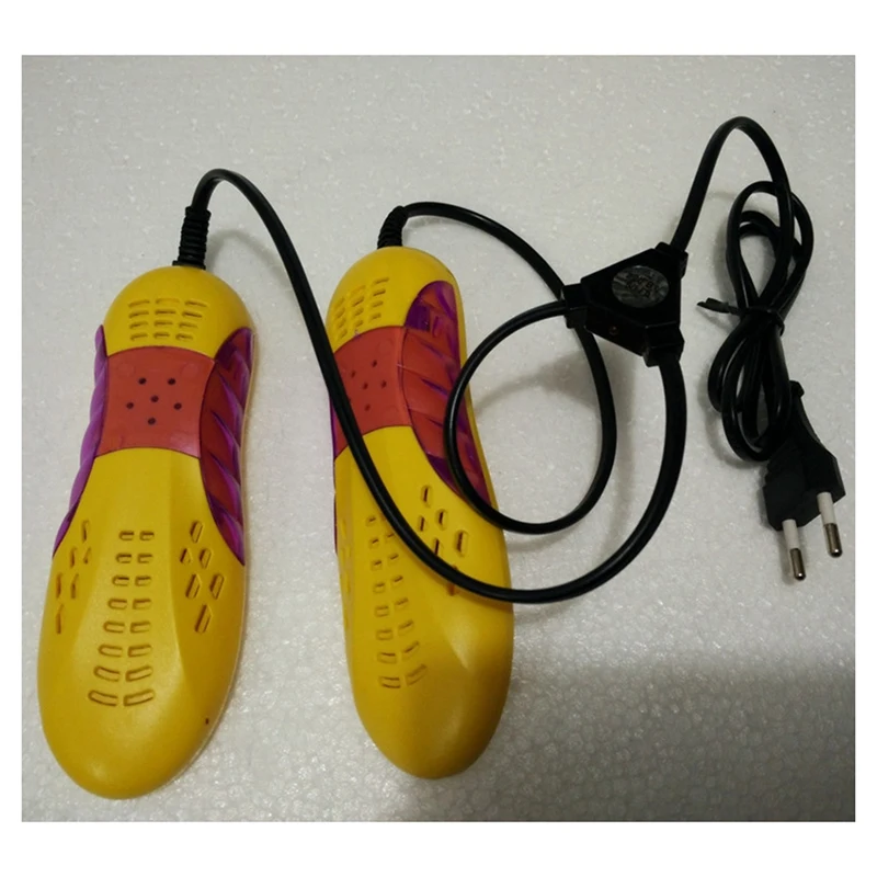Race Car Shape Shoe Dryer Foot Protector Boot Odor Deodorant Dehumidify Device With Voilet Light Heater 18W (B) EU Plug