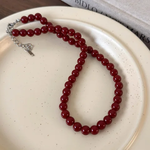 imixlot Круглые стеклянные бусины Minar 2025, ожерелье