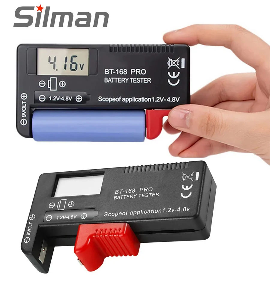 

BT-168 POR Digital Lithium Battery Capacity Tester Checkered load analyzer Display Check AAA AA Button Cell Universal test