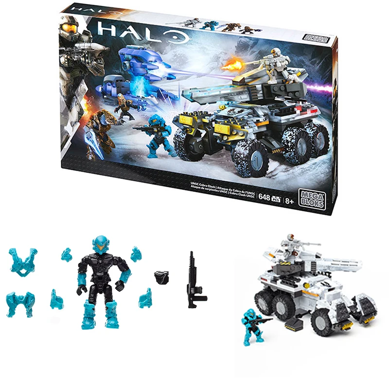 

Mega Bloks Anime Halo Cobra Assault Building Blocks Action Figure Soldier Construx Assembled Model Kids Toys Out of Print DPW96