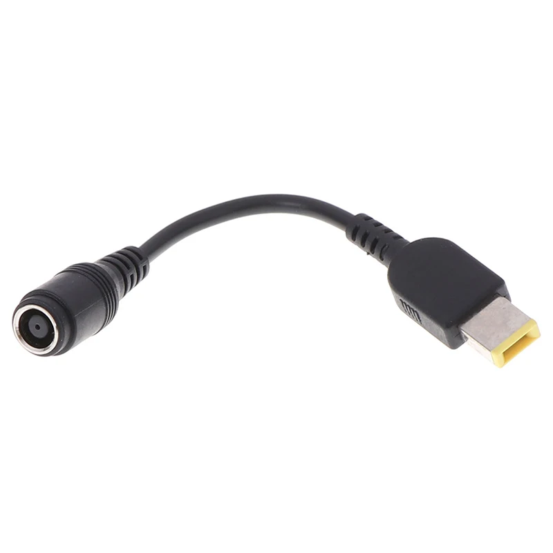 

1pc DC7.9*5.5 Round Jack To Square Plug End Adapter Converter Cable For Lenovo IBM Cable Length 3.94inch Black Color