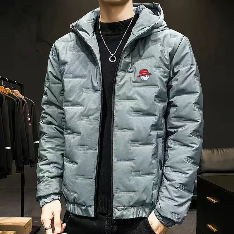 

남자 골프웨어 Horse 2022 Autumn Winter Jackets Coat Men's Windbreak Hooded Eiderdown Cotton Jackets Fake Luxury Men's Clothing 말본 바람막이